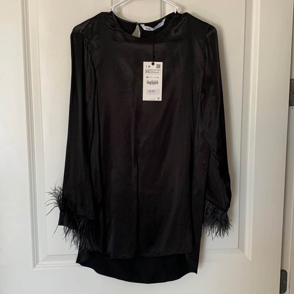 Zara silky long top size XS - brand new with tags